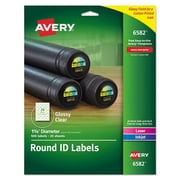 Round Print-To-The Edge Labels With Surefeed And Easypeel, 1.67 Dia, Glossy Clear, 500/pk | Bundle of 10 Packs