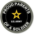 Round Proud Parents [Plural] of a Soldier Sticker (US Army Family