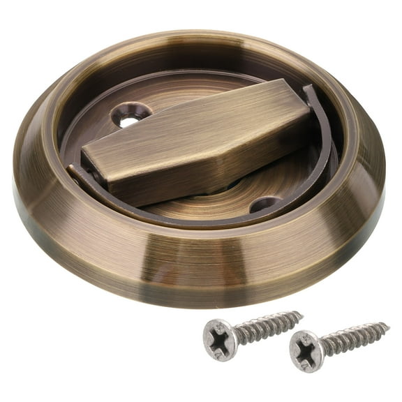 Round Pull Ring, 1pcs 3" - Stainless Steel Ring Flush Pull with Screws, Recessed Door Pull Handle Knob (Bronze)
