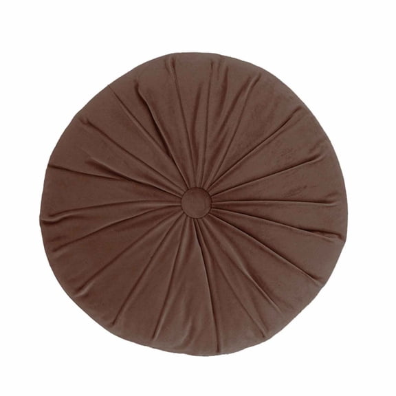 Round Pumpkin Floor Pillow, Meditation Floor Pillow Thicken Decompression Floor Cushions Large Handmade Pillows Seating Cute Decorative Cushion for Yoga Living Room (Brown)