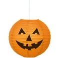 thumbnail image 1 of Round Pumpkin Halloween Paper Lantern, 10 in, Orange, 1ct, 1 of 2