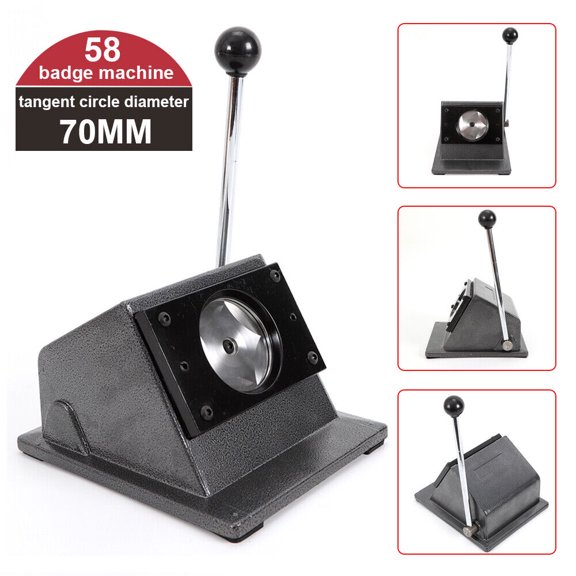 Round Punch Die Cutter 58mm Graphic 1Pc Manual Badge Button Maker Card Cutting Machine Punch Die Cutter for Refrigerator Magnets, Cards, Badges, Cartoon Buckles