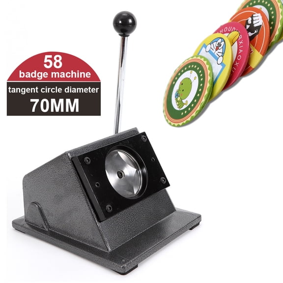 Round Punch Die Cutter 58mm Graphic 1Pc Manual Badge Button Maker Card Cutting Machine Punch Die Cutter for Refrigerator Magnets, Cards, Badges, Cartoon Buckles