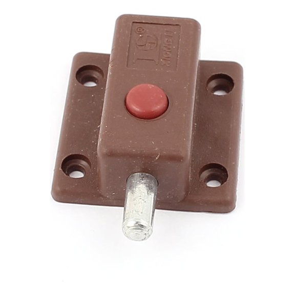 Round Push Button Control Cupboard Door Latch Lock Bolt
