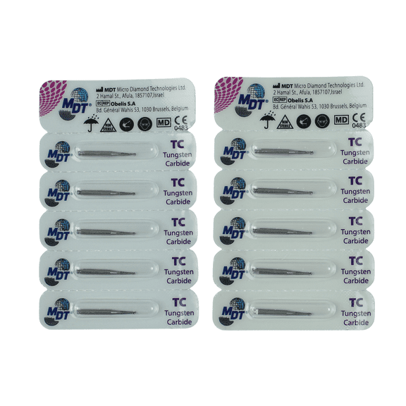 Round RA Rotary Burs Precision Cutting Tools Sizes 1.4mm x 1.1mm Pack of 50