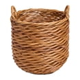 thumbnail image 1 of Round Rattan Baskets with Ear Handles, Honey - Set of 2, 1 of 1