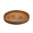 thumbnail image 1 of Round Rattan Serving Tray, Multi-Functional Food Storage And Decorative Tray, Durable Thickened Rattan For Dinner Parties Family Gatherings Restaurants And More, 1 of 7