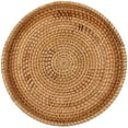 thumbnail image 1 of Round Rattan Serving Tray for Dinner Parties and Decor, 1 of 7