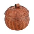 thumbnail image 1 of Round Rattan Storage Box Durable Smooth Practical Handwoven Pumpkin Basket for Bakeries Restaurant Hotel Dessert Fruits M, 1 of 8