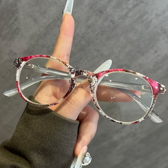 Round Reading Glasses Blue Light Blocking for Men Women, Spring Hinge Computer Eyewear Reduce Eye Strain Glare, Classic Retro Frame for Reading Phone Work