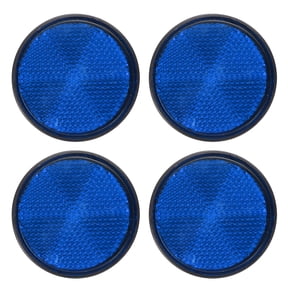Uxcell 4Pcs Round Rear Reflectors, Reflective Warning Reflector with M6 Screw Blue