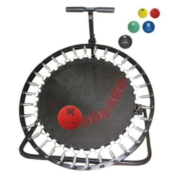 Round Rebounder Package with Horizontal Ball Rack & 5 Ball Set