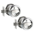thumbnail image 1 of Round Recessed Door Lock Stainless Steel 304 Hidden Recessed Invisible Handle, Silver 2 Pack, 1 of 7