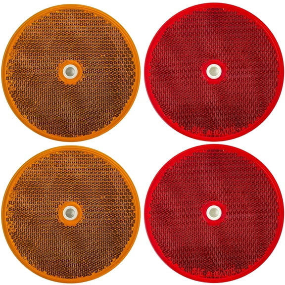 Round Reflector Class A 3-3/16" with Center Mounting Hole for Trucks Boats Suv's