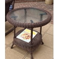 thumbnail image 1 of Round Resin Wicker Table with Inset Glass Top, 1 of 1