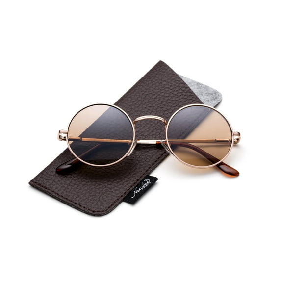 Round Retro John Lennon Sunglasses & Clear Lens Glasses Vintage Round Sunglasses