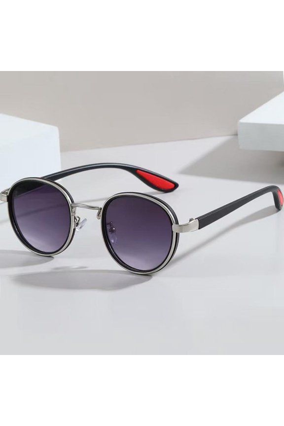 Round Retro Sunglasses Men Women UV400 Protection Sun Glasses Metal Steampunk Vintage Goggles Trendy Punk Outdoor Eyewear