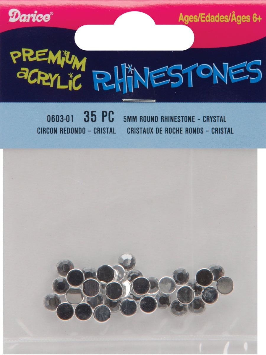 Crystal AB Stick On Rhinestones: Round, 5mm