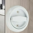 thumbnail image 1 of Round Ring Invisible Stainless Steel Hidden Door Handle Lock Wardrobe Pulls Furniture Knob Cabinet Drawer WHITE HANDLE, 1 of 8