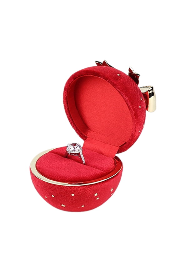 Round Rings Holder with Plush Lining Delicate Bowknot Decorated Rings Box Fashionable Round Rings Jewelry Organizers