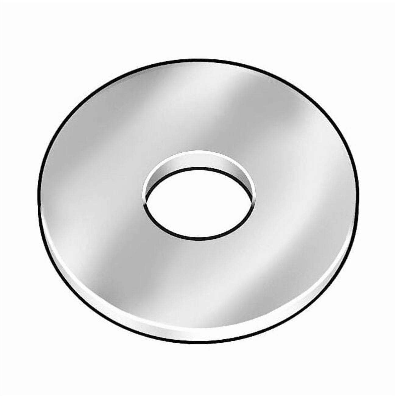 Round Rivet Washer, 3/16 in ID, 1/2 in OD, Aluminum, Plain Finish, 500 PK