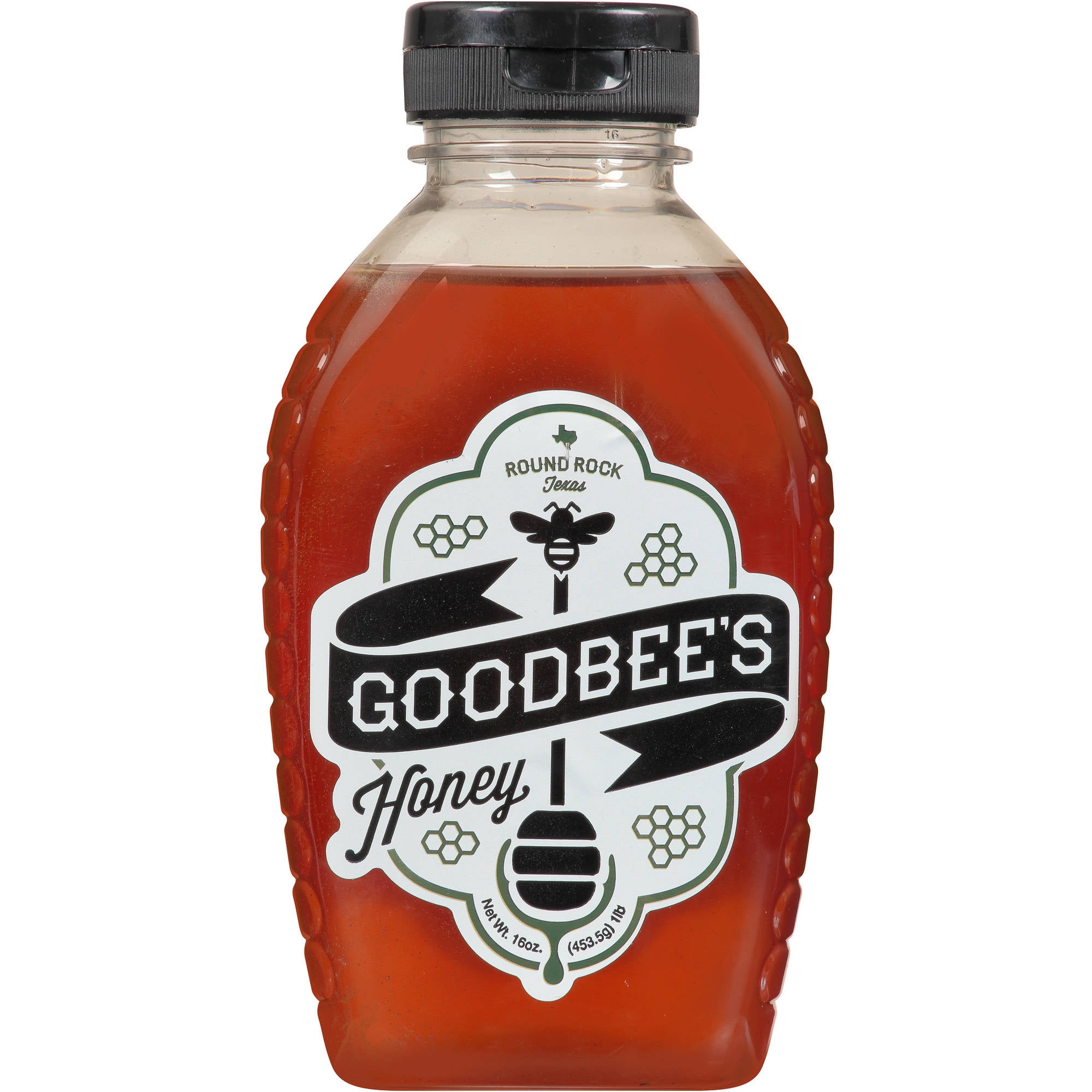 Round Rock Goodbee's Honey, 16 oz Plastic Squeeze Bottle