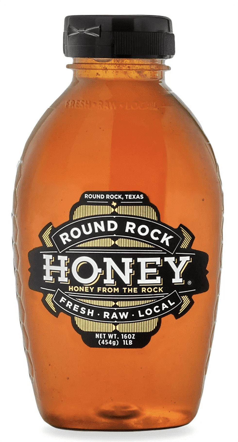 Round Rock Honey 100% Local, Raw & Unfiltered Texas Honey, 16 fl oz