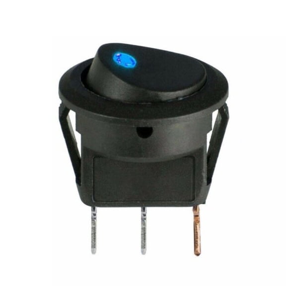 Round Rocker Switch On/Off Led Illuminated Car Dashboard Dash Boat Van 12V Blue YIWEI