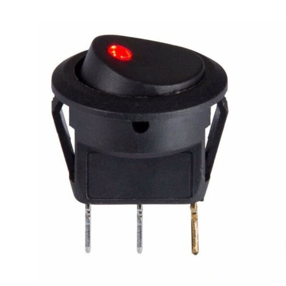 Round Rocker Switch On/Off Led Illuminated Car Dashboard Dash Boat Van ...