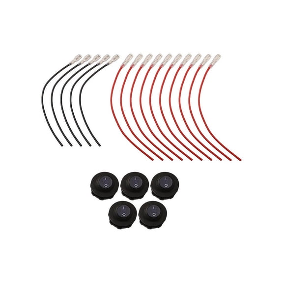 Round Rocker Switch Waterproof with Shell LED Light SPST 3 Pin 2 Position 20A12V