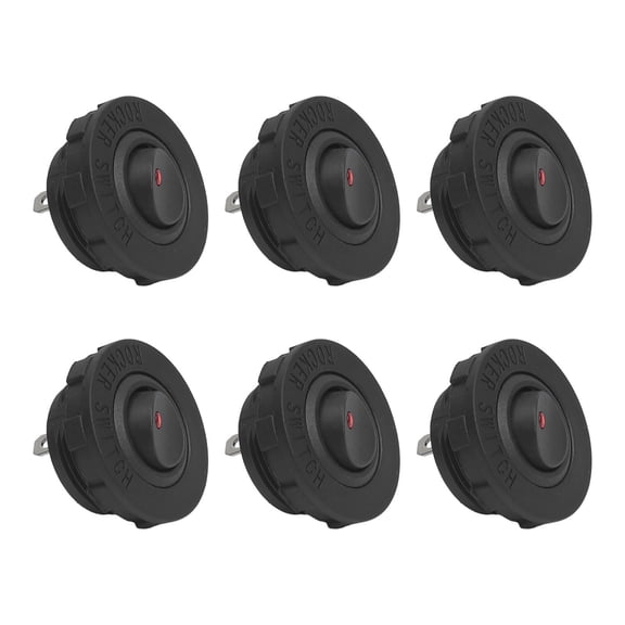 Round Rocker Toggle Switch 12V Led On Off Lighted For Car Truck Cart Dash Panel
