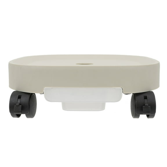 Round Roller Flower Pot Stand Trolley with Wheels Flower Pot Tray Outdoor Indoor Pallet for Easy Moving ( Beige )