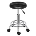 thumbnail image 1 of Round Rolling Stool Chair PU Leather Height Adjustable Swivel Drafting Work SPA Shop Salon Stools with Wheels Office Chair, 1 of 7