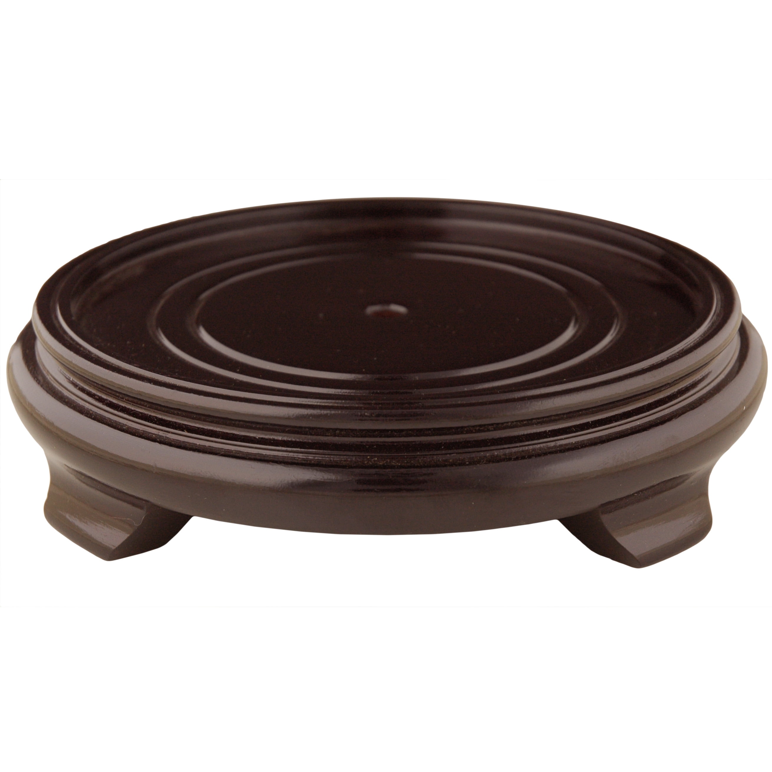 Round Rosewood Base Pedestal Display Stand - (Size 11.5 in. Base Diameter)