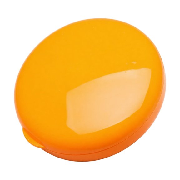 Round Rotating Plastic Pill Organizer Seven Compartment Portable Storage Case for Medication Supplement Travel Use