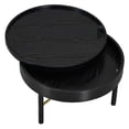 thumbnail image 1 of Round Rotating Top Coffee Table With Hidden Storage Compartment Metal Leg Circle Coffee Table Cocktail Table For Living Room, 1 of 9