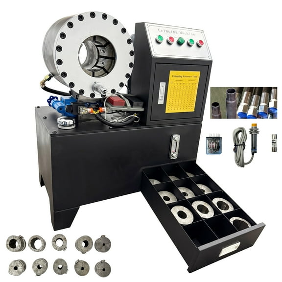 Round Rubber Hose Shrinking Pressing Crimping Machine Electric Hydraulic Desktop 1PH 220V