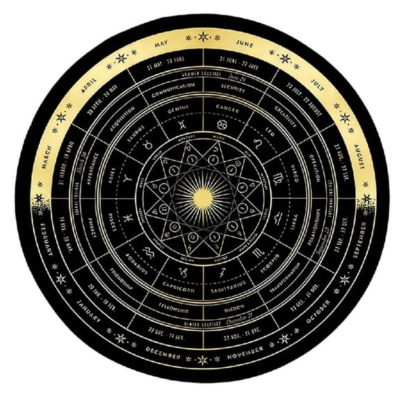 Round Rubber Pendulum Board Dowsing Divination Board Metaphysical Message Board