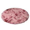 thumbnail image 1 of Round Rug, 1 Pc Circle Area Rugs, Fluffy Fuzzy Bedroom Carpet, Plush Shag Indoor Floor Gray Living Room Christmas Circular Aesthetic Decor for Classroom, 23.62 Inch, Red, 1 of 5