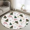 thumbnail image 1 of Round Rug 3.3Ft Washable Non-Slip, Christmas Tree Circle Area Rugs for Living Room Bedroom, Xmas Snowflake Tree Green Indoor Floor Mats Carpet Runner for Home Decor Aesthetic, 1 of 8