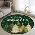 thumbnail image 1 of Round Rug 3.3Ft Washable Non-Slip, Green Christmas Circle Area Rugs for Living Room Bedroom, Xmas Tree Snowflake Farmhouse Indoor Floor Mats Carpet Runner for Home Decor Aesthetic, 1 of 8