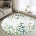 thumbnail image 1 of Round Rug 3.3Ft Washable Non-Slip, Green Eucalyptus Leaves Circle Area Rugs for Living Room Bedroom, Watercolor Spring Summer Botanical Indoor Floor Mats Carpet Runner for Home Decor Aesthetic, 1 of 8