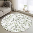 thumbnail image 1 of Round Rug 3.3Ft Washable Non-Slip, Green Leaves Circle Area Rugs for Living Room Bedroom, Summer Botanical Elegant Farmhouse Indoor Floor Mats Carpet Runner for Home Decor Aesthetic, 1 of 8