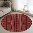 thumbnail image 1 of Round Rug 3.3Ft Washable Non-Slip, Red Boho Southwestern Circle Area Rugs for Living Room Bedroom, Farmhouse Aztec Tribe Ethnic Motifs Indoor Floor Mats Carpet Runner for Home Decor Aesthetic, 1 of 8