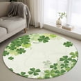 thumbnail image 1 of Round Rug 3.3Ft Washable Non-Slip, St. Patrick's Day Circle Area Rugs for Living Room Bedroom, Green Lucky Shamrock Spring Country Indoor Floor Mats Carpet Runner for Home Decor Aesthetic, 1 of 8