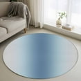 thumbnail image 1 of Round Rug 4Ft Washable Non-Slip, Blue Grey Ombre Circle Area Rugs for Living Room Bedroom, Farmhouse Gradient Minimalist Indoor Floor Mats Carpet Runner for Home Decor Aesthetic, 1 of 8