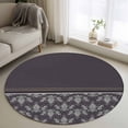 thumbnail image 1 of Round Rug 4Ft Washable Non-Slip, Boho Purple Flower Circle Area Rugs for Living Room Bedroom, Abstract Bohemia Pesley Floral Indoor Floor Mats Carpet Runner for Home Decor Aesthetic, 1 of 8