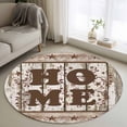 thumbnail image 1 of Round Rug 4Ft Washable Non-Slip, Retro Farmhouse Circle Area Rugs for Living Room Bedroom, Country Star Berries Text Wooden Grain Indoor Floor Mats Carpet Runner for Home Decor Aesthetic, 1 of 8