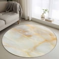 thumbnail image 1 of Round Rug 4Ft Washable Non-Slip, White Golden Marble Circle Area Rugs for Living Room Bedroom, Abstract Modern Art Marble Cracks Indoor Floor Mats Carpet Runner for Home Decor Aesthetic, 1 of 8