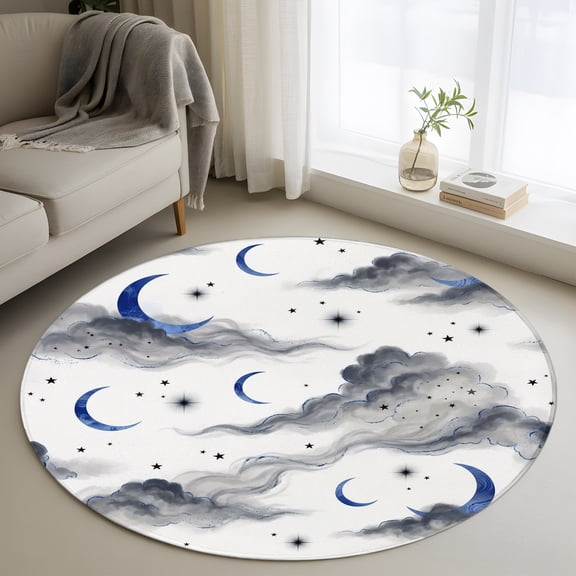 Kitchen Runner Rug Sea turtle Starfish Compass Runner Rugs for Bedroom Hallway Entryway Stair, Blue Ocean World Area Rug Non-slip Washable Floor Carpet 2x6ft